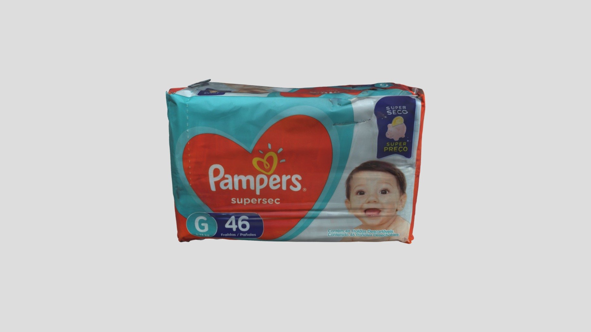 PROCTER - (B) Pampers supersec 46 und - 3D model by 42LabsCS 3d model