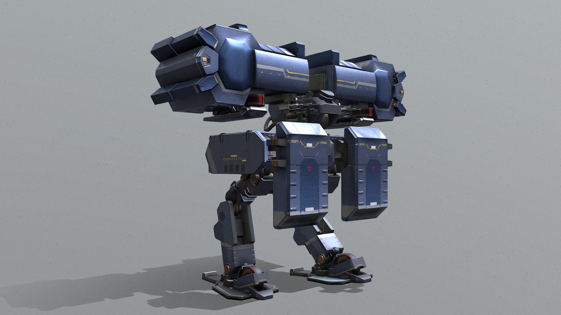 War Robot Animated walk-cycle fbx file format - Sci fi War Robot Animation - Buy Royalty Free 3D model by aaokiji 3d model