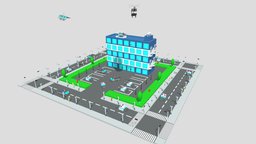 Cartoon Police Station Package office, police, cute, exterior, cop, officer, station, isometric, cityscape, lowpoly-poly, policestation, policecar, police-station, cartoon, game, lowpoly, car, city, building, gameready, policehelicopter, policedrone