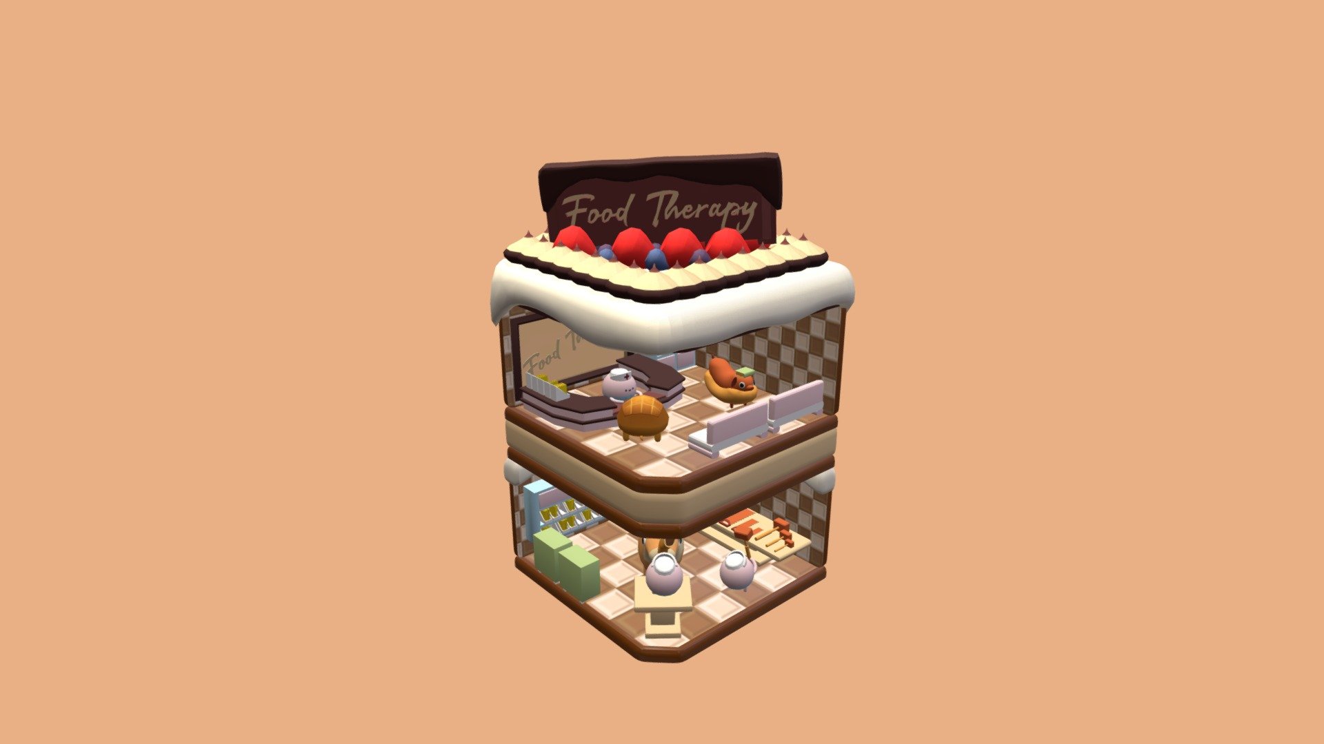 Medical Behavior - Food Therapy - 3D model by BunnyMachi 3d model