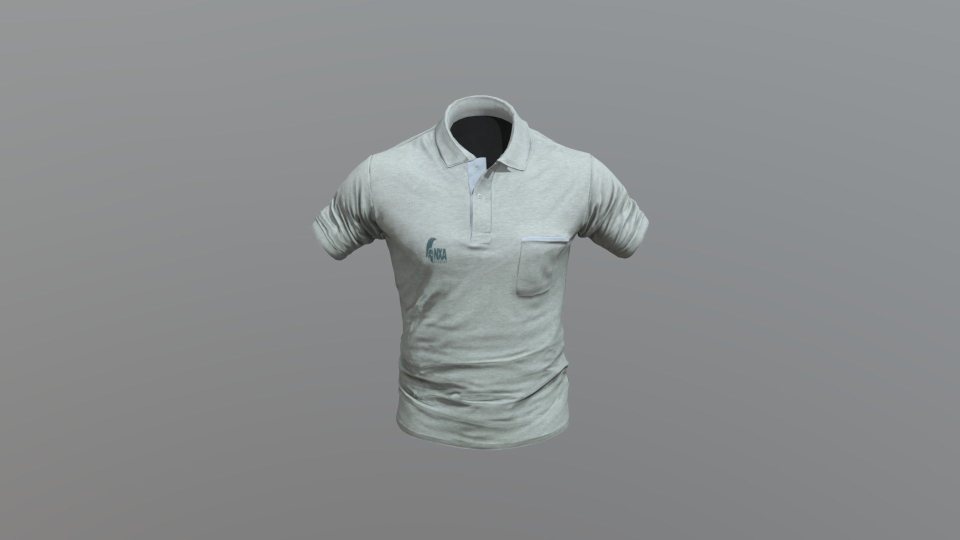 This was a shirt model i did, it came from a 3d Scan, all my work was based on the workflow stated by NXA, wich is focused on generating a good low poly geometry for this asset. 
This asset is game ready, and can be instantly plug into an game engine 3d model