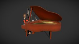 Other Father from Coraline music, monkey, tree, scene, hair, fruit, film, stairs, kids, bench, fun, musical, carve, good, child, creepy, scary, slippers, movie, father, robe, buttons, buy, song, sing, pianist, singing, coraline, piano, animation, free, spooky, scholarly, otherfather, mrgroatman