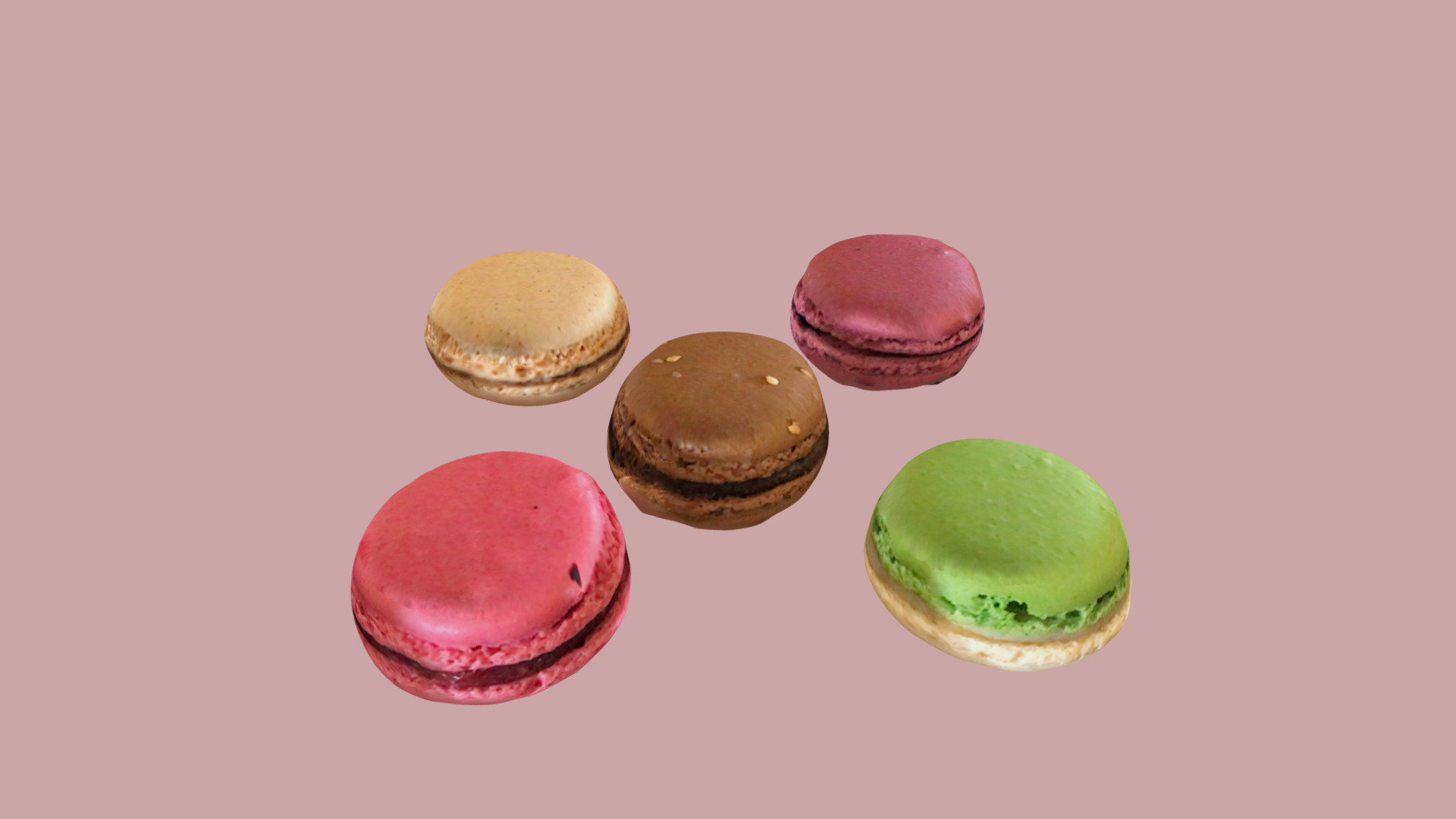 Macarons from Fauchon, Paris - Macarons - 3D model by Qlone 3d model
