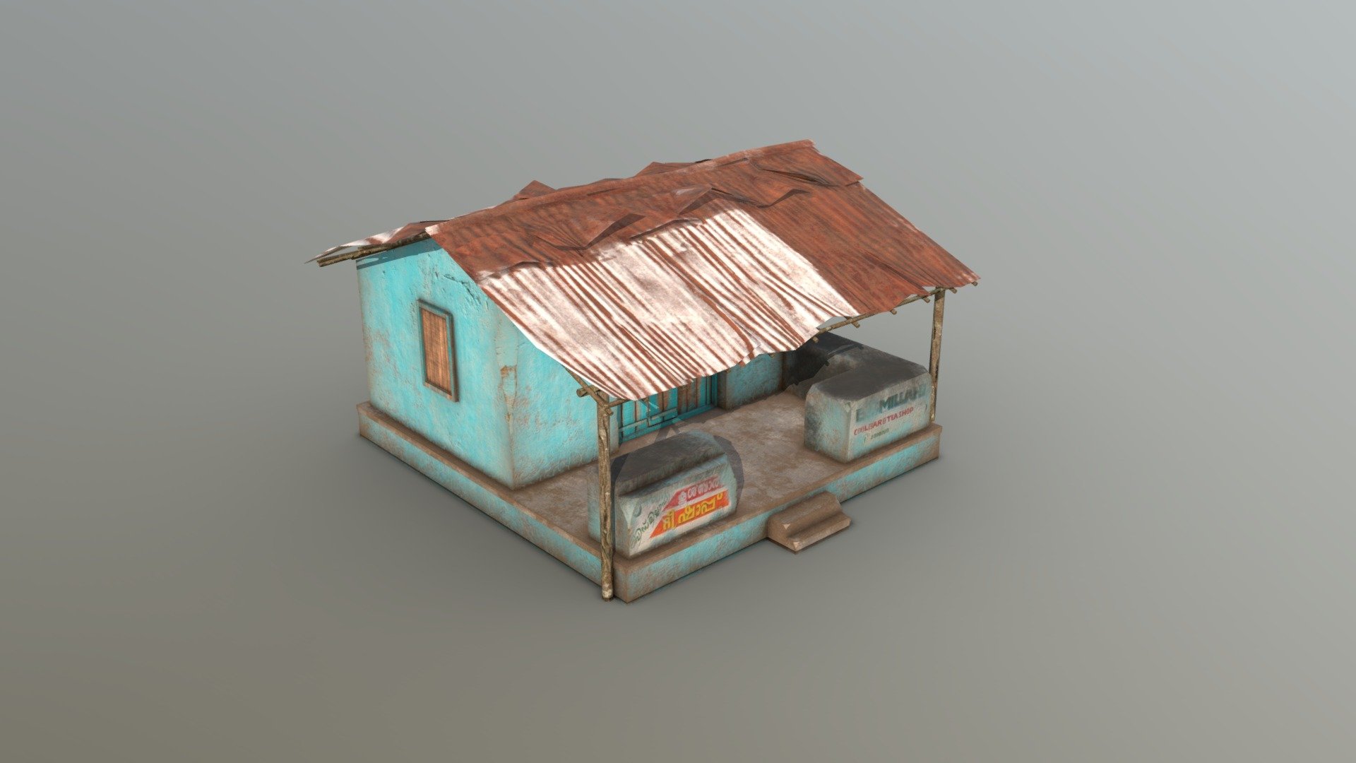 Low poly model of a small tea shop.  Made for Cities Skylines.
2.4k tris ,PBR Specular , 2K Textures . 
Fbx and Obj   , included. 

I am making a bunch of buildings and props in this theme. Will be posting evrything on sketchfab. Some of them will be free. This is the first of many . I will be posting Work in Progress stuff on sketchfab before uploading the final ones. Follow me get a glimpse of upcoming stuff. 

If you have questions about my models or need any kind of help, feel free to contact me and i’ll do my best to help you 3d model