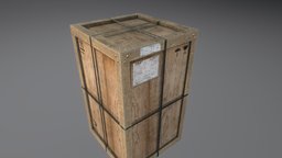 Old wooden cargo crate 13