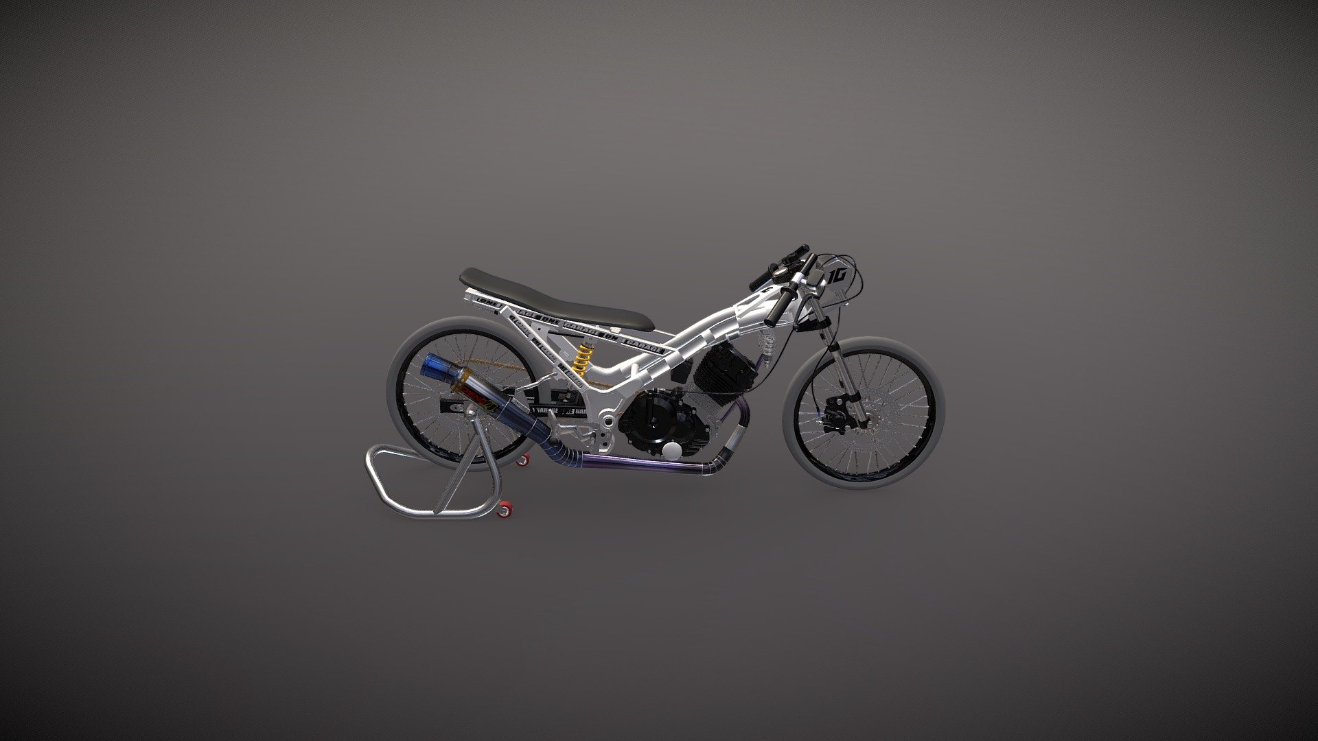 One Garage Drag Bike - 3D model by ZERRUDOarnold 3d model