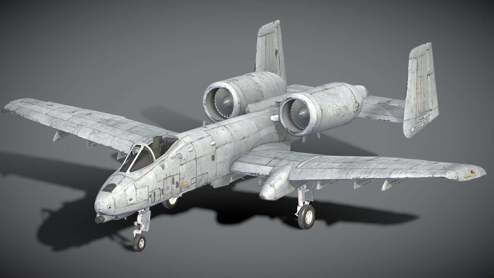 The Fairchild Republic A-10 Thunderbolt II is a single-seat, twin-turbofan, straight-wing, subsonic attack aircraft developed by Fairchild Republic for the United States Air Force (USAF). In service since 1976, it is named for the Republic P-47 Thunderbolt, but is commonly referred to as the &ldquo;Warthog