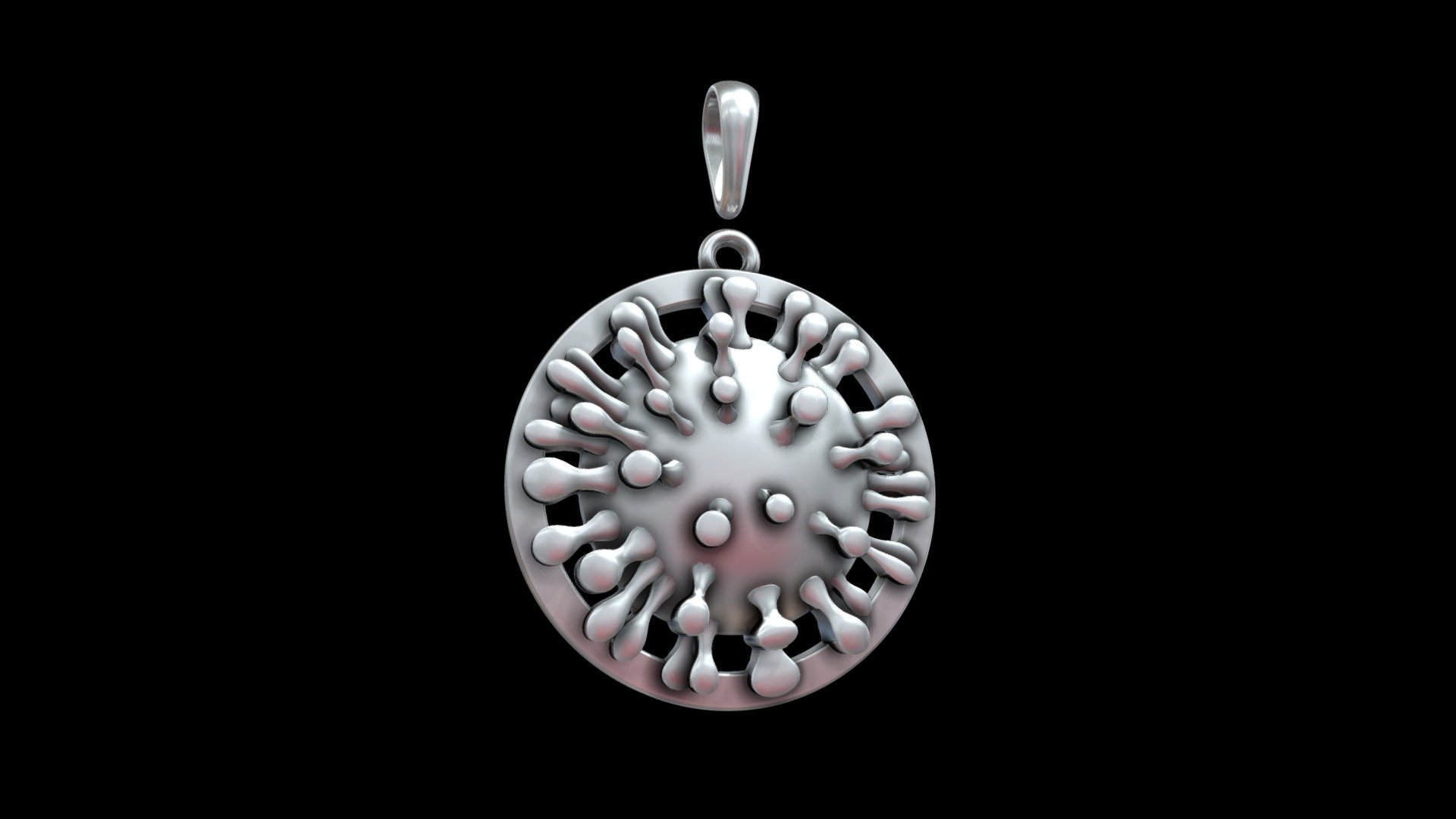 3d model of pendant amulet &ldquo;Stop Corona