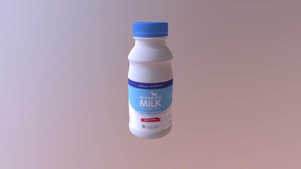 milk bottle - Milk Bottle - 3D model by naderals 3d model