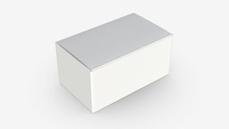 Gift box paper 05 square, packaging, template, paper, gift, cardboard, mockup, holiday, box, present, package, opened, celebration, blank, 3d, pbr, container