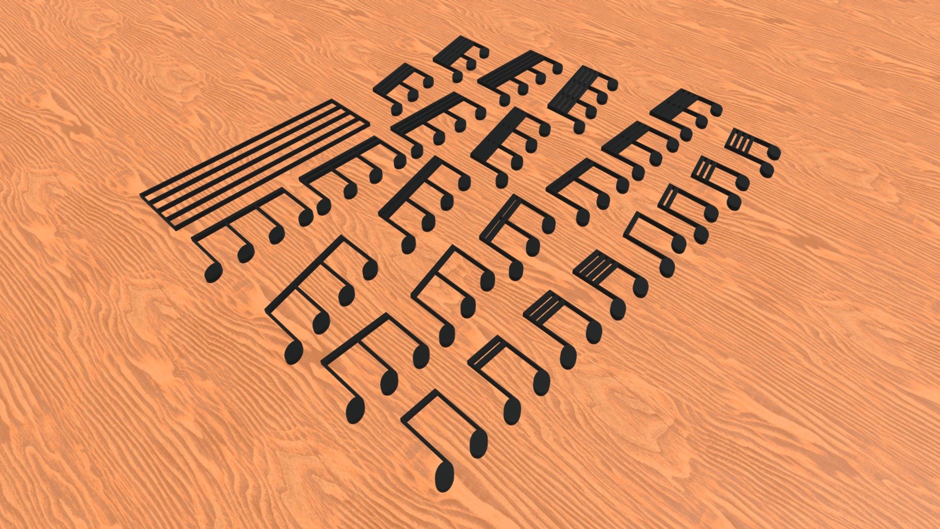 -Musical Notes 2.

-This product contains 16 objects.

-Total vert: 9,536, poly: 5,003.

-Materials have the correct names.

-This product was created in Blender 2.8.

-Formats: blend, fbx, obj, c4d, dae, abc, stl, glb, unity.

-We hope you enjoy this model.

-Thank you 3d model