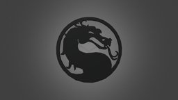 Mortal Kombat Logo mortal-kombat, lowpoly-blender, logos-blender