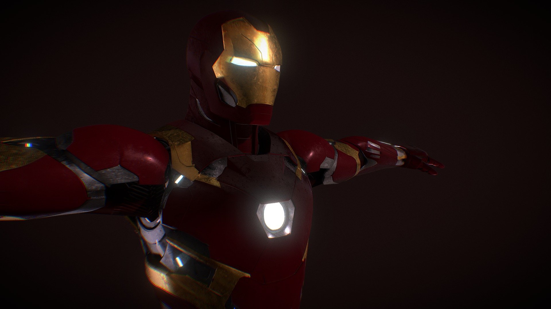 This is the MK46 armor from Captain America: Civil War. This model is completely rigged(mixamo rig). It also contain the classic Iron Man Landing animation 3d model