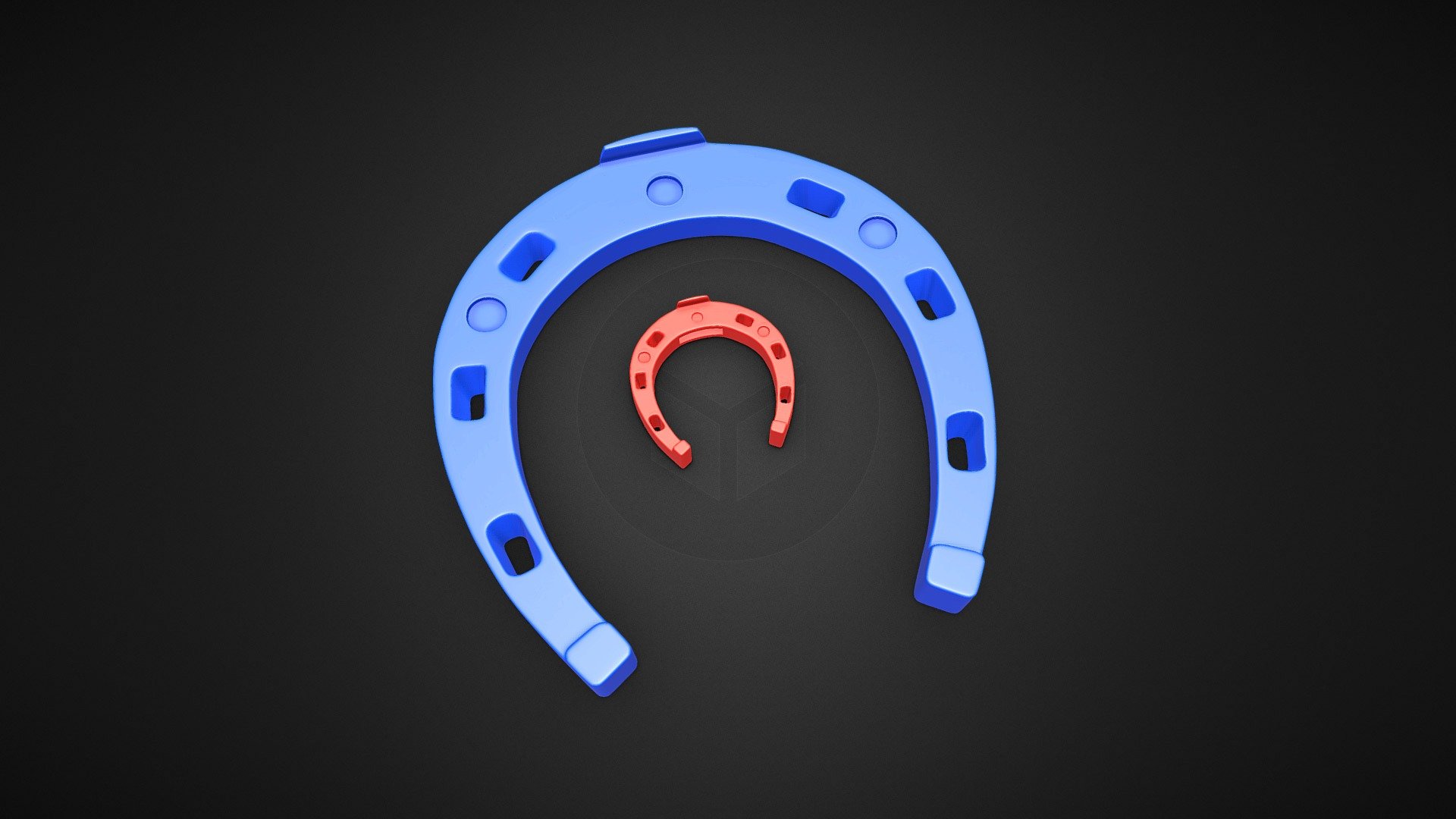 Two horseshoes, full-size and small for a keychain with fastening.

3d model is high poly (subdivision-ready) - 3d print ready.

horseshoes: Real scale - Units: cm ~ 9,62 x 10 x 1,13 cm.

small horseshoes: Real scale - Units: cm ~ 2,88 x 3 x 0,65 cm.

Two horseshoes: Polygons - 9421 /Triangles - 18580 /Vertices - 9264

Subdivision 2: Polygons - 149688 /Triangles - 299376/Vertices - 149662

Formats:


.blend (Mesh + material (Principled BSDF) no textures ) - Blender (ver. 2.93.1).
.stl (only mesh without materials) 3d model