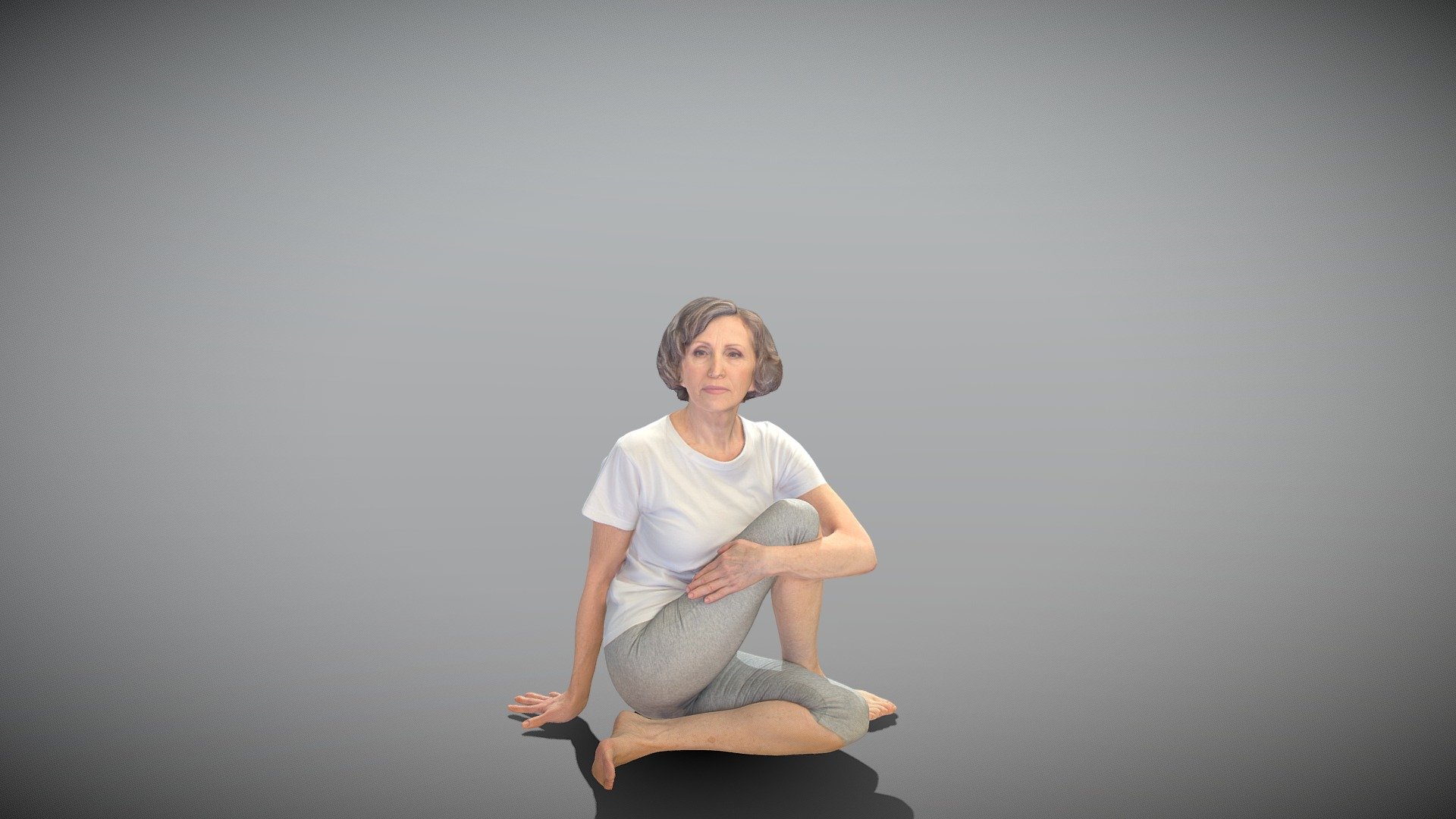 This is a true human size and detailed model of a sporty woman of Caucasian appearance dressed in sportswear. The model is captured in casual pose to be perfectly matching various architectural and product visualizations, as a background or mid-sized character on a sports ground, gym, beach, park, VR/AR content, etc.

Technical specifications:




digital double 3d scan model

150k &amp; 30k triangles | double triangulated

high-poly model (.ztl tool with 5 subdivisions) clean and retopologized automatically via ZRemesher

sufficiently clean

PBR textures 8K resolution: Diffuse, Normal, Specular maps

non-overlapping UV map

no extra plugins are required for this model

Download package includes a Cinema 4D project file with Redshift shader, OBJ, FBX, STL files, which are applicable for 3ds Max, Maya, Unreal Engine, Unity, Blender, etc. All the textures you will find in the “Tex” folder, included into the main archive.

3D EVERYTHING

Stand with Ukraine! - Mature woman sitting on floor 451 - Buy Royalty Free 3D model by deep3dstudio 3d model