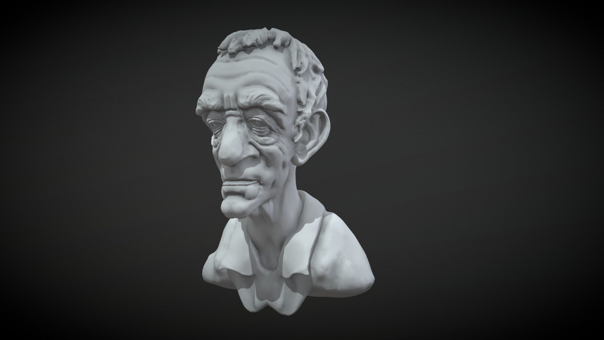 Old man sculpt - 3D model by Cousin (@lorembolo) 3d model