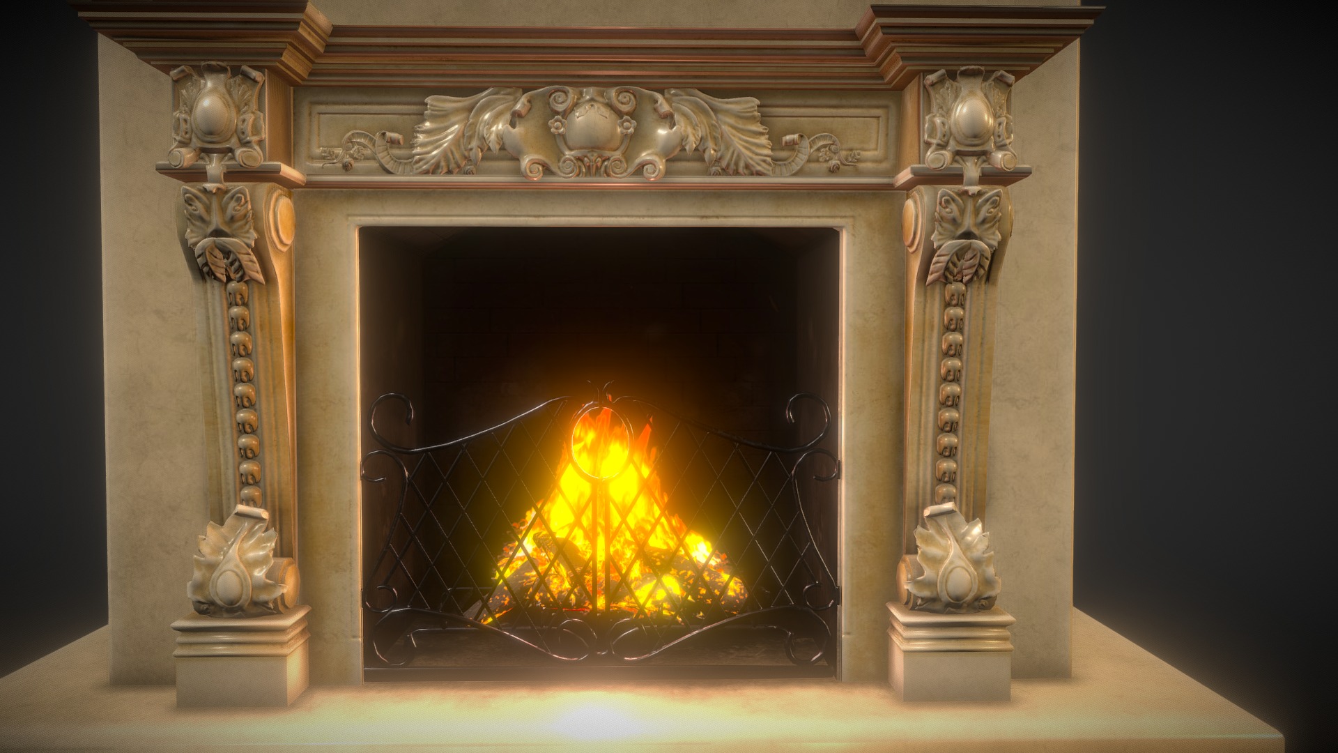 Low poly victoria tipe fireplace - Fireplace - Download Free 3D model by Mark Bai (@bcfbox) 3d model