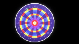 Dart_board_purple dart, throwing, target, neon, dartboard, target_shooting, substancepainter, substance, game