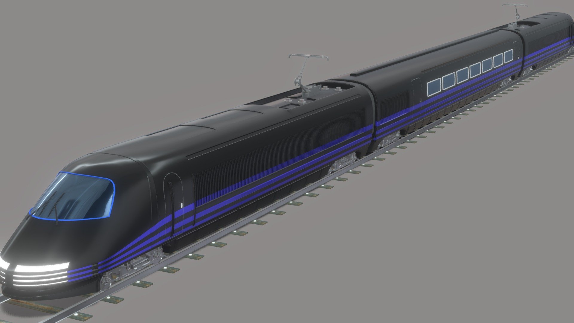Detailed train - 3d_train_02 - Buy Royalty Free 3D model by Giimann 3d model