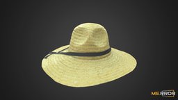[Game-Ready] Summer Straw Hat hat, fashion, item, summer, photogrametry, fbx, realistic, beach, realism, 3dscaning, strawhat, realitycapture, 3dscan, 3dmodel, woman-hat, female-hat, man-hat, male-hat
