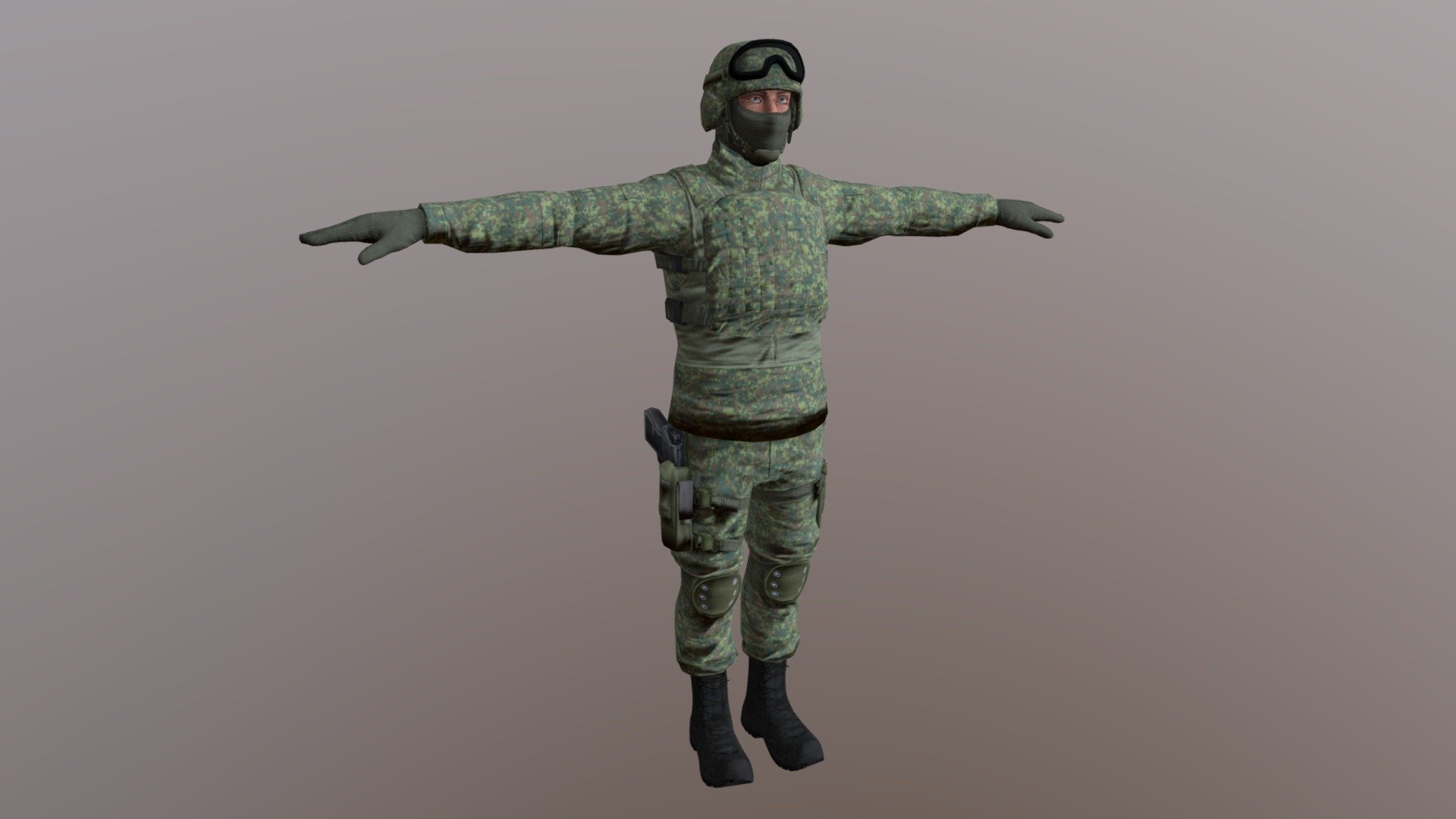 This is a model of a Russian Soldier, which is free to download for whatever use 3d model
