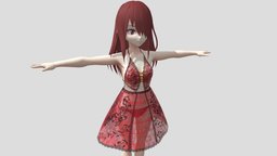 【Anime Character】Bloodthirsty (Dress/Unity 3D) japan, animegirl, animemodel, anime3d, japanese-style, anime-character, vroid, unity, anime, japanese