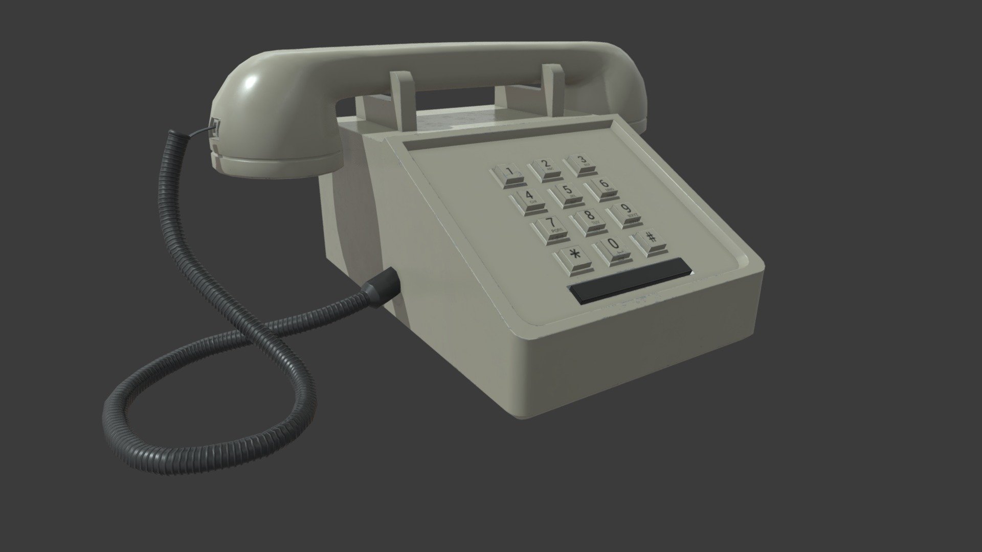 Office phone designed for use as a prop in game environment - Old Office Phone - Buy Royalty Free 3D model by Replexx 3d model