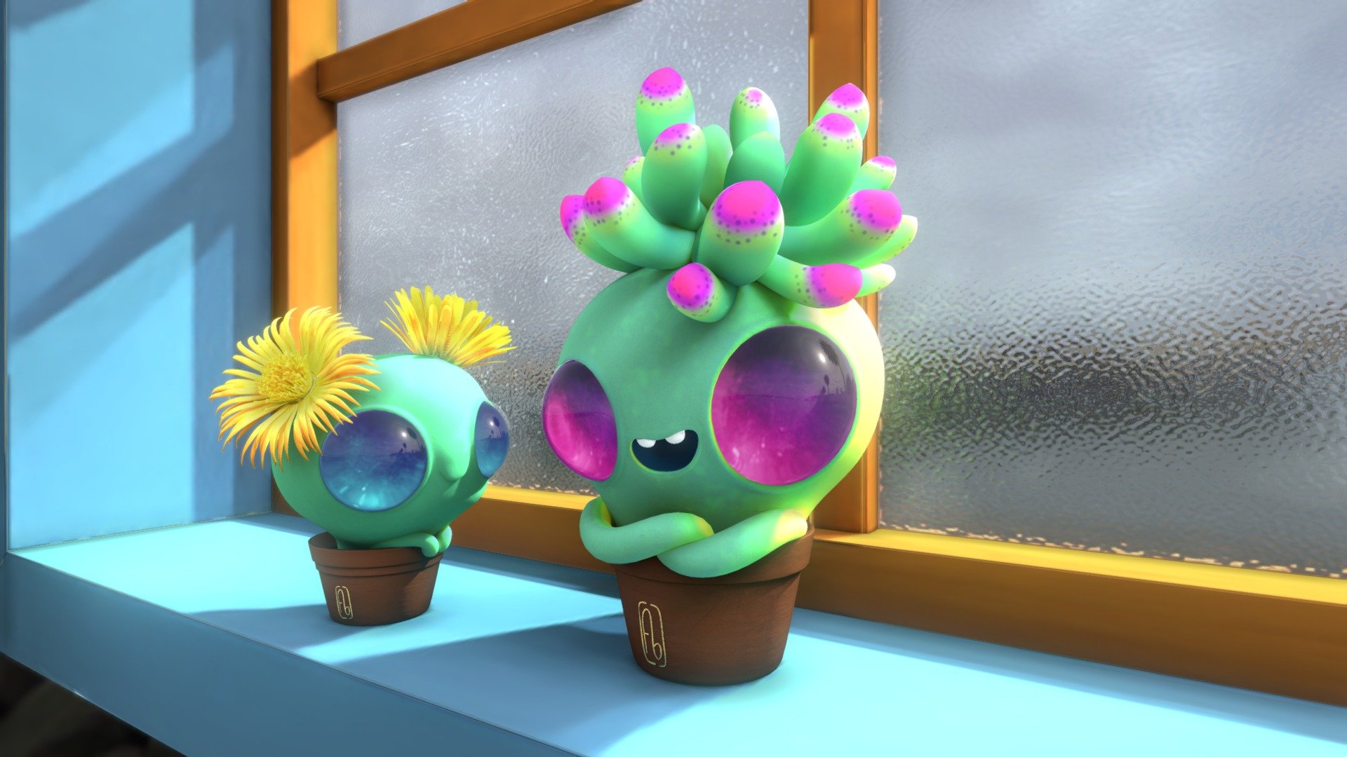 Two flowers in the window, one is a lithops and the other is a succulent.
3D model based on a concept of Florianne Becker, a great artist.

Florianne Becker profile https://www.artstation.com/floriannebecker

Concept art used https://www.artstation.com/artwork/g2Agr8 - Florianne Becker Flowers - Download Free 3D model by PixelAudaz 3d model