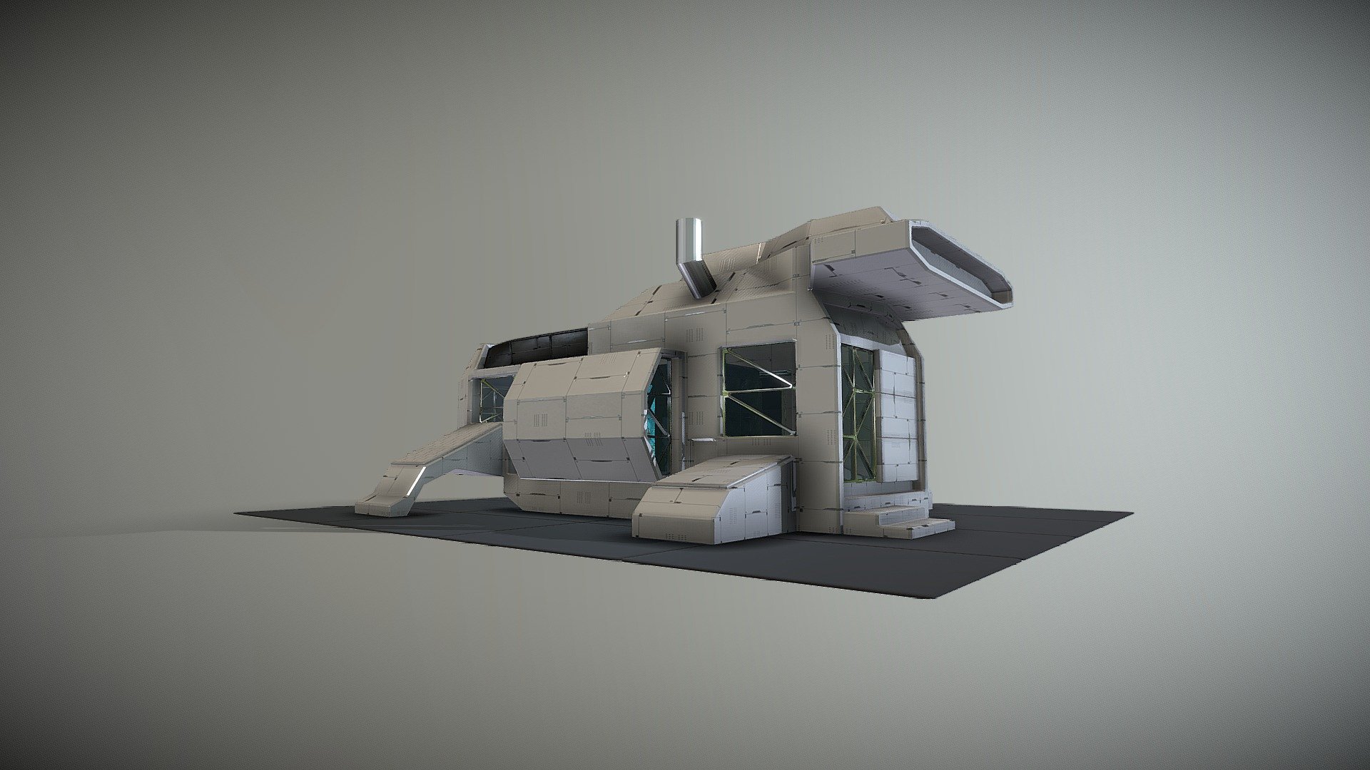 Conceptual Sci fi Energy generator / un-interupted power hub enclosure. Modeled with some structural integrity 3d model