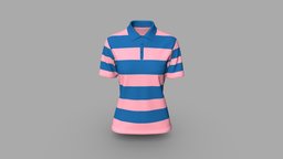 Basic Women Polo Shirt Design shirt, new, df, polo, poloshirt, digitalfashionwear, poloclothing, polodesign, polomaking, poloobj, polofbx, pologltf
