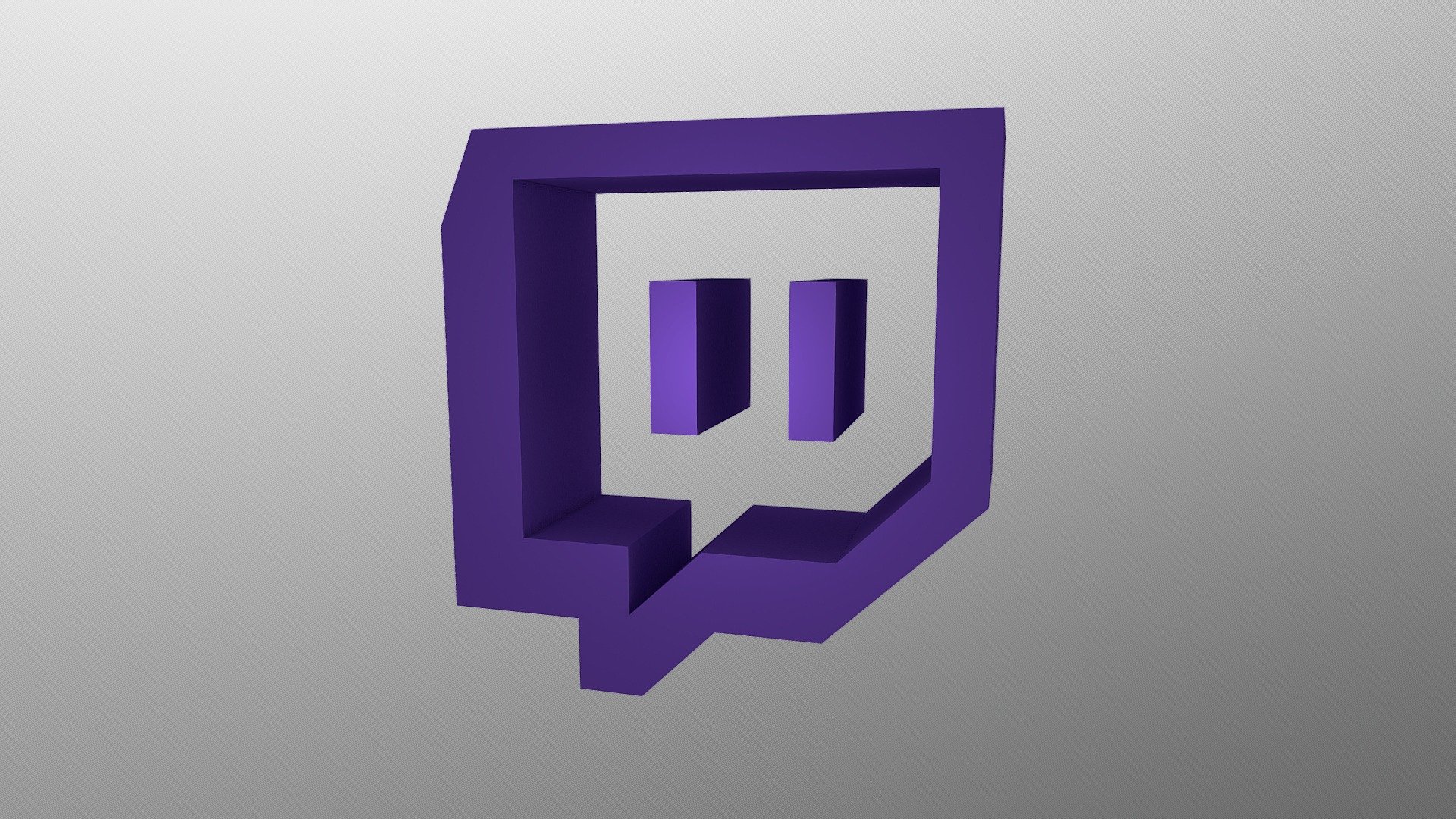 Simple Twitch Logo for use in your projects 3d model