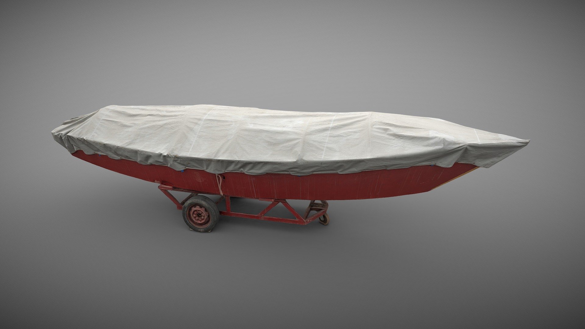 Topped up quick low poly version of a red boat with cover directly from a raw photogrammetry scan.

2x 8K diffuse, 2x4k normals, 2x4k AO 3d model