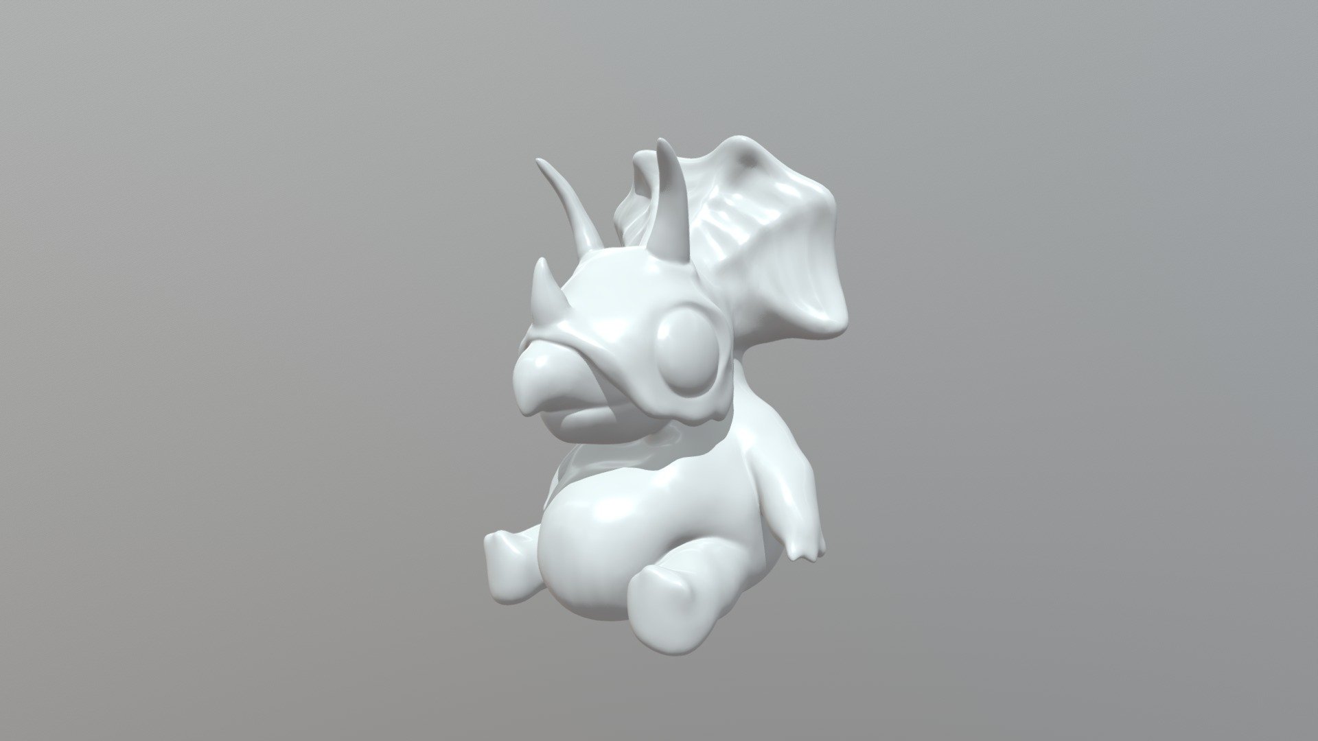Baby Triceratops - 3D model by psykojello 3d model