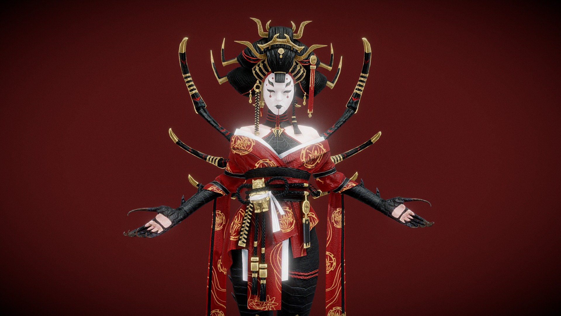 Software used : zbrush ,Blender, Substance painter.
lowpoly rigged character - fighting geisha - Buy Royalty Free 3D model by Luna (@StudioLuna) 3d model