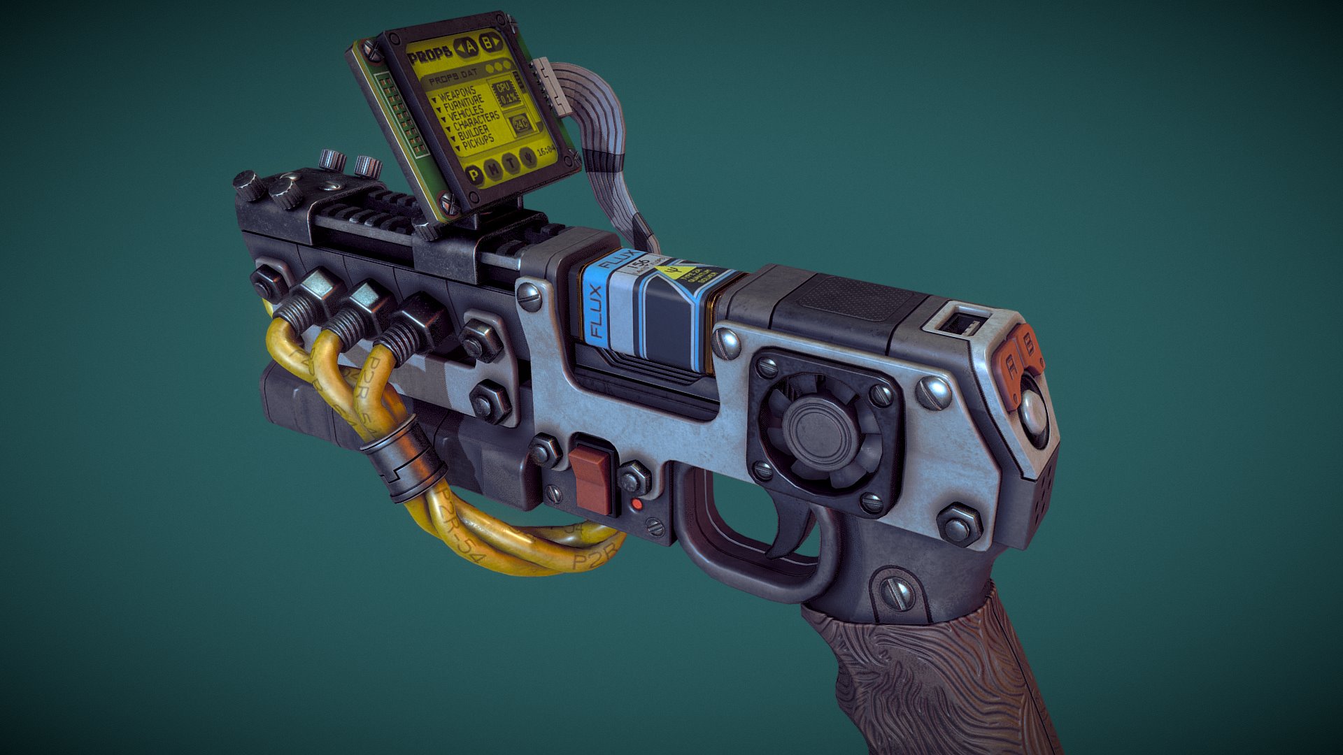 Retro Builder/Destroyer tool, insipired by Gmod's propgun, styled after the original gameboy.

Modelled in Maya 2018 textured in substance painter 2 3d model