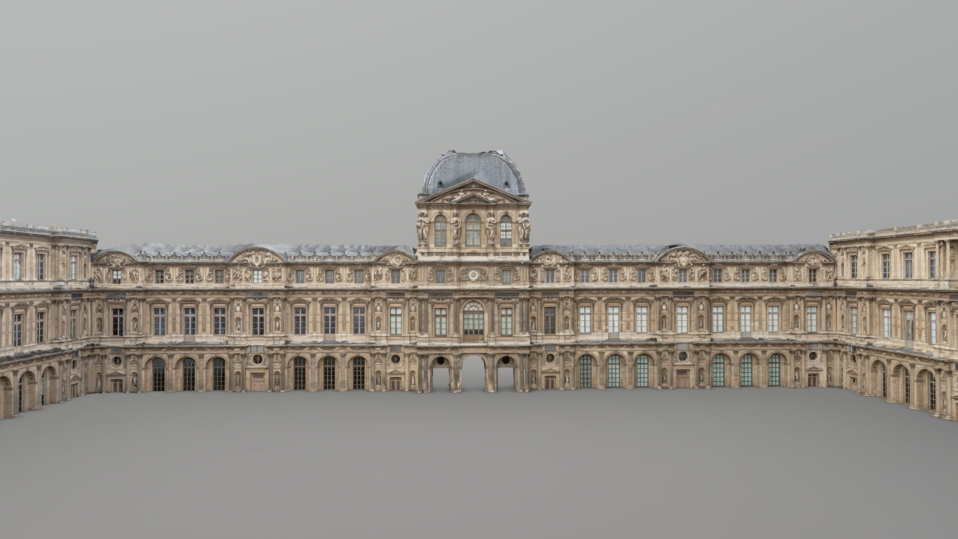 The Cour Carrée (Square Court) is one of the main courtyards of the Louvre Museum. It was the palace for the kings and queens from 1546 until 1682 (Louis XIV chose Versailles).

Reconstructed with Reality Capture without drone (368 images).

8K + 16k textures (diffuse and normal) 3d model