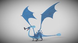 Friendly Blue Dragon characterdesign, dragon, noai
