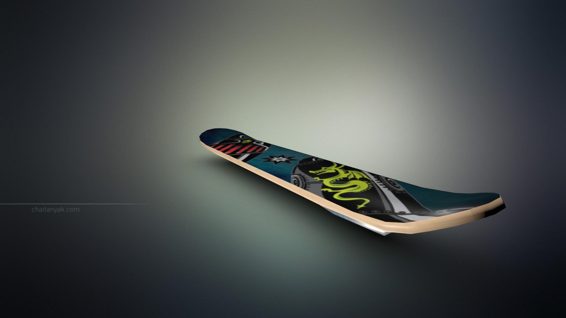 low poly hoverboard for a game. modelled in Blender - hoverboard - 3D model by Chaitanya Krishnan (@chaitanyak) 3d model
