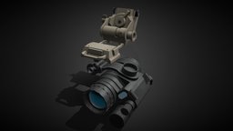 PVS Mono setup dual, night, nightvision, combat, tactical, nightvisiongoggles, pvs, military, wilcox, l4g24
