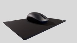 Computer Mouse Low-poly 3D model office, modern, computer, mouse, desk, key, board, electronics, furniture, table, furnishing, wire, less, metall, low-poly, pbr, lowpoly, low, poly, plastic, black
