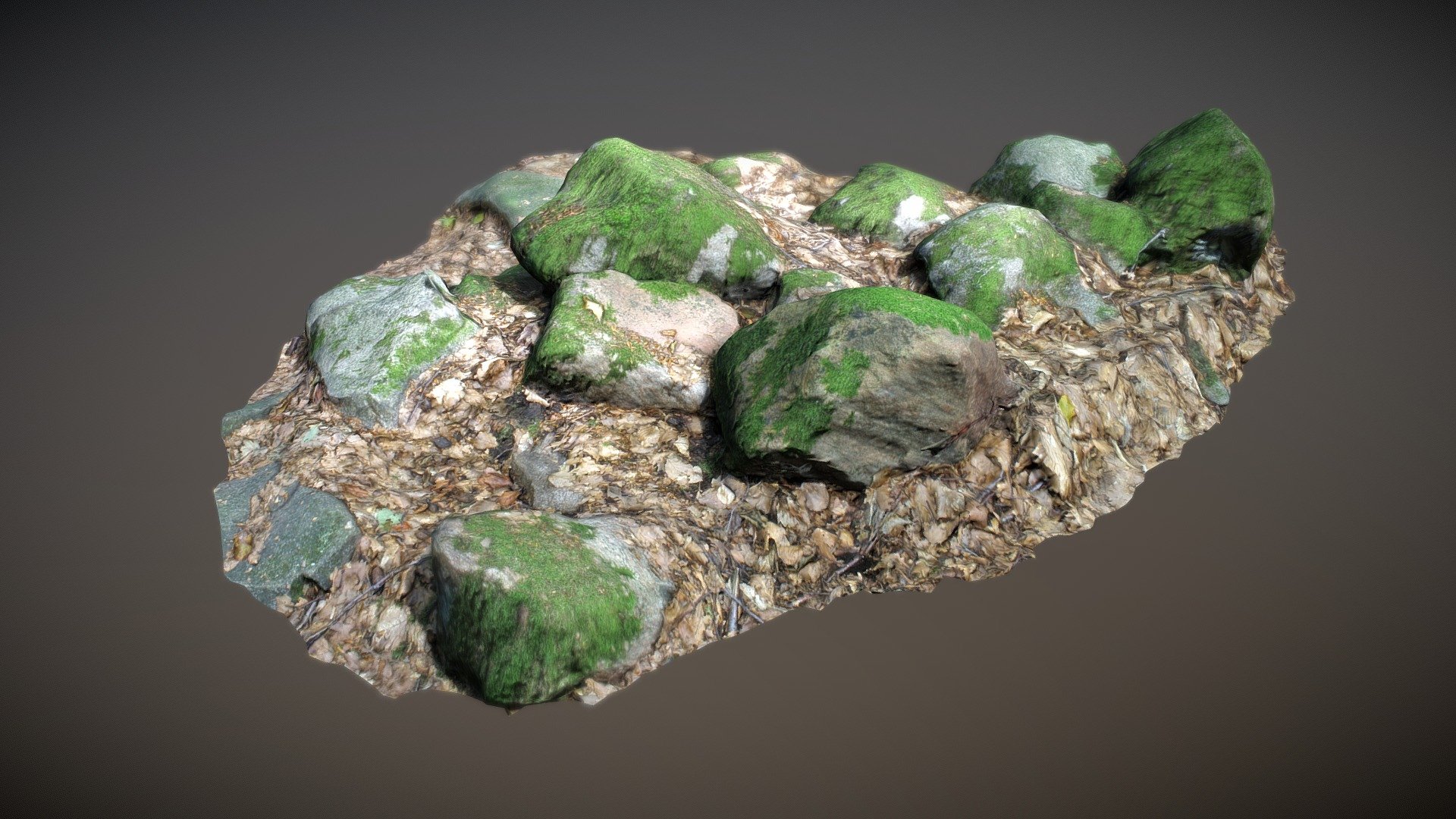 3d scanned ground and stones - Nature Stone 015 - Buy Royalty Free 3D model by 3drille 3d model