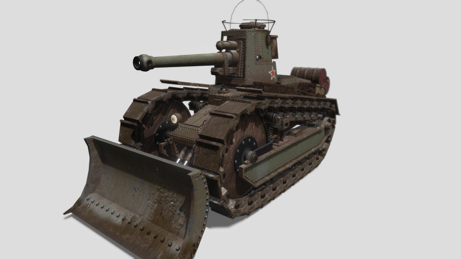 This model is inpired from the Renault FT 17 turreted French tank. It's a low poly made for a Turn Based Strategy Game project I'm working on with classmates 3d model