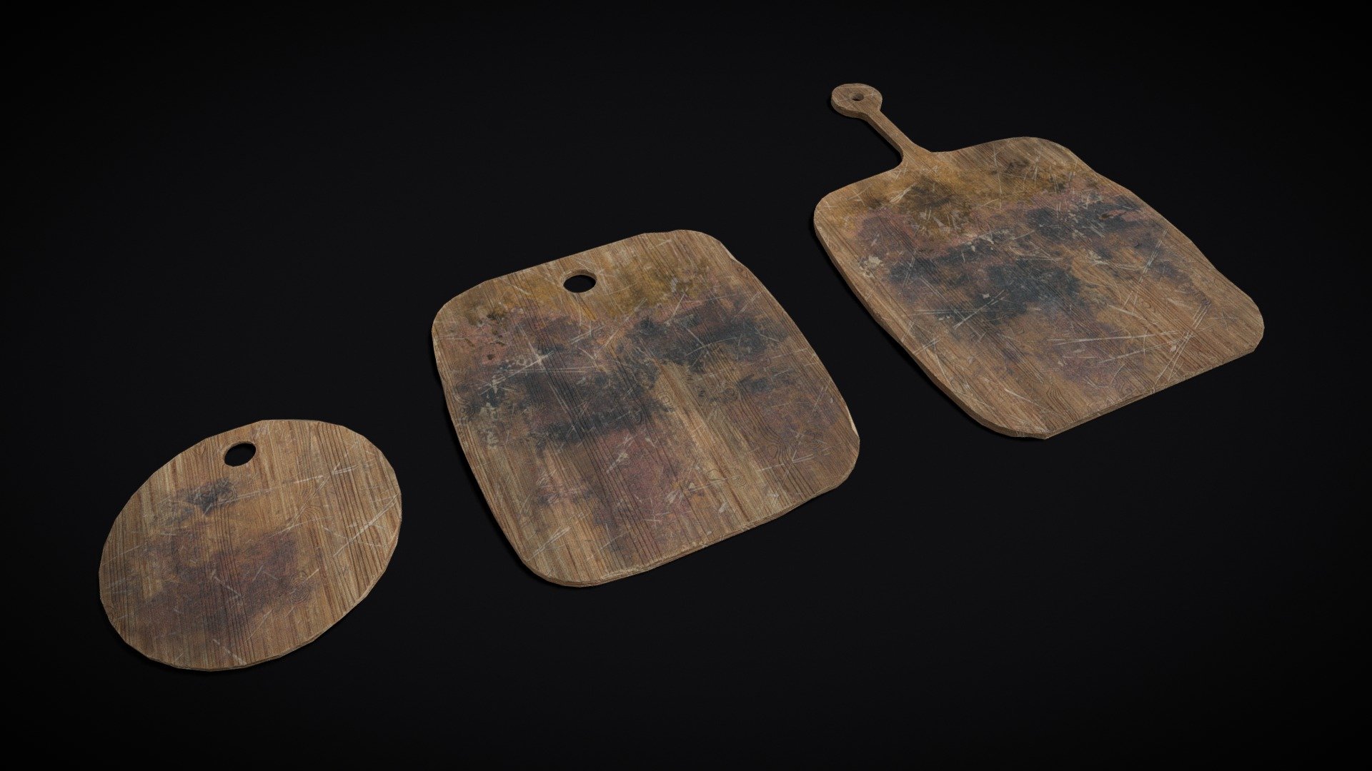 Medieval Cooking Boards Set 
VR / AR / Low-poly
PBR approved
Geometry Polygon mesh
Polygons 2,008
Vertices 1,824
Textures PNG 4K - Medieval Cooking Boards Set - Buy Royalty Free 3D model by GetDeadEntertainment 3d model