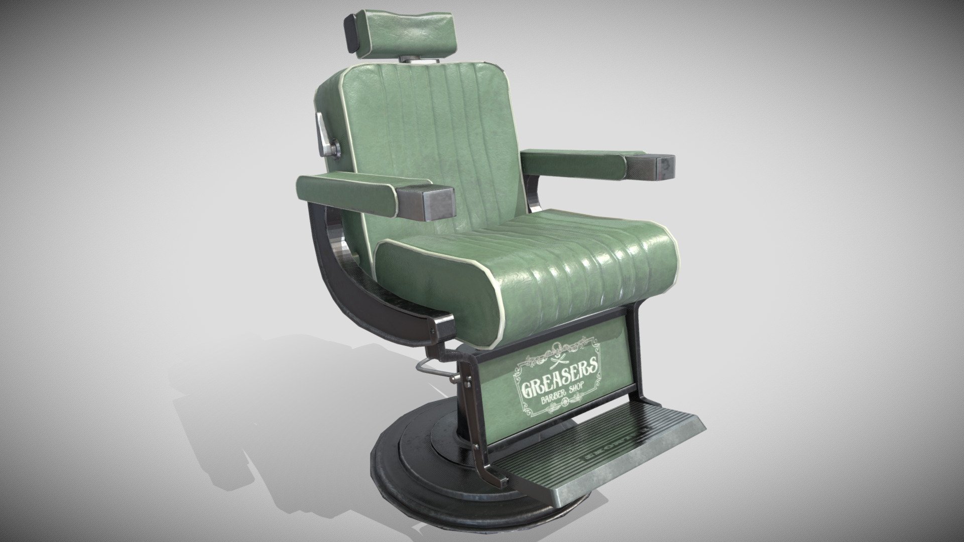 WIP Barbershop Chair for a 3D Barbershop environment being made in UE4 - Barbershop Chair Asset - 3D model by Lucas Street (@FWlucasstreet) 3d model