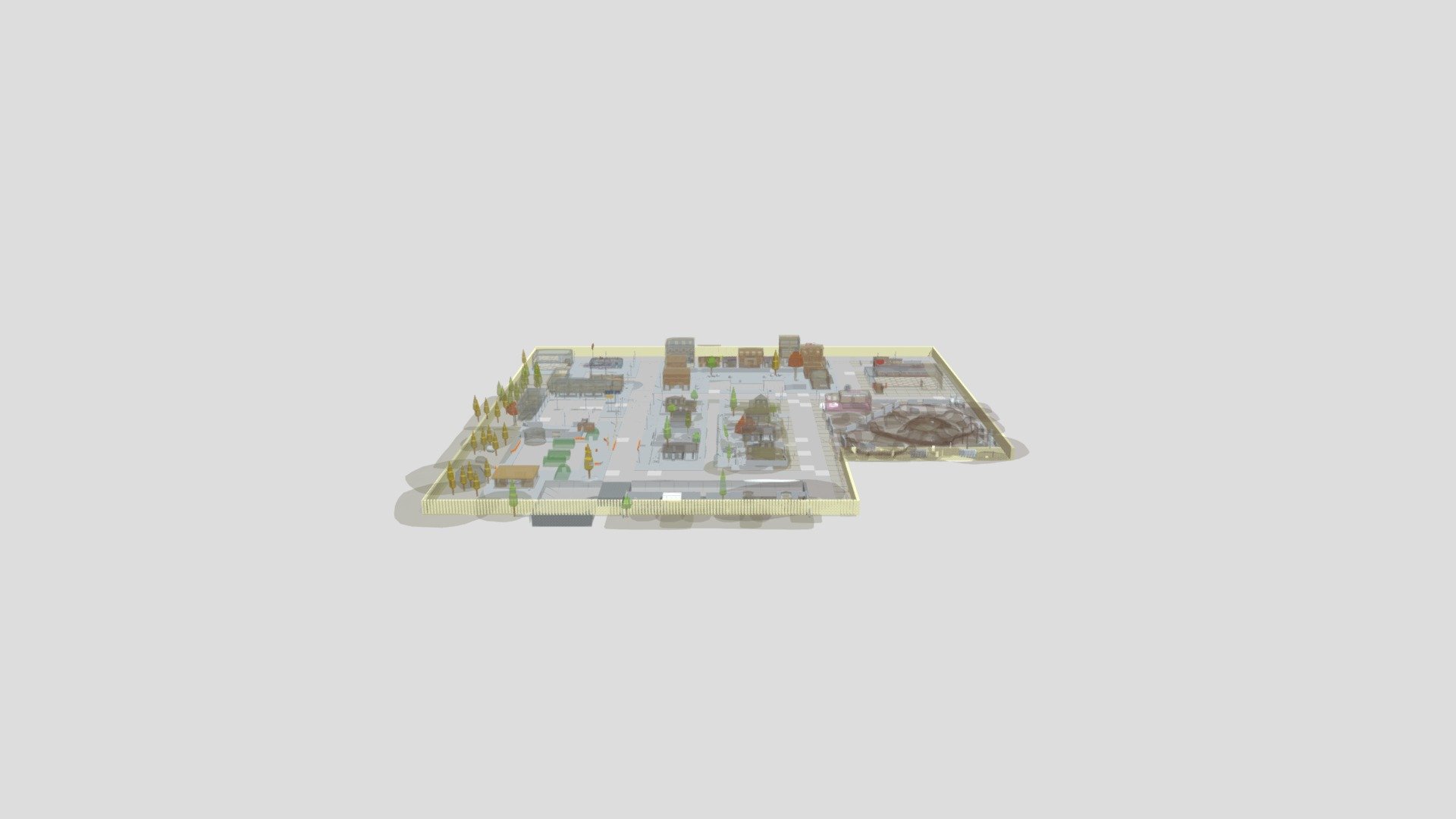 Town3F map from chicken gun 3d model