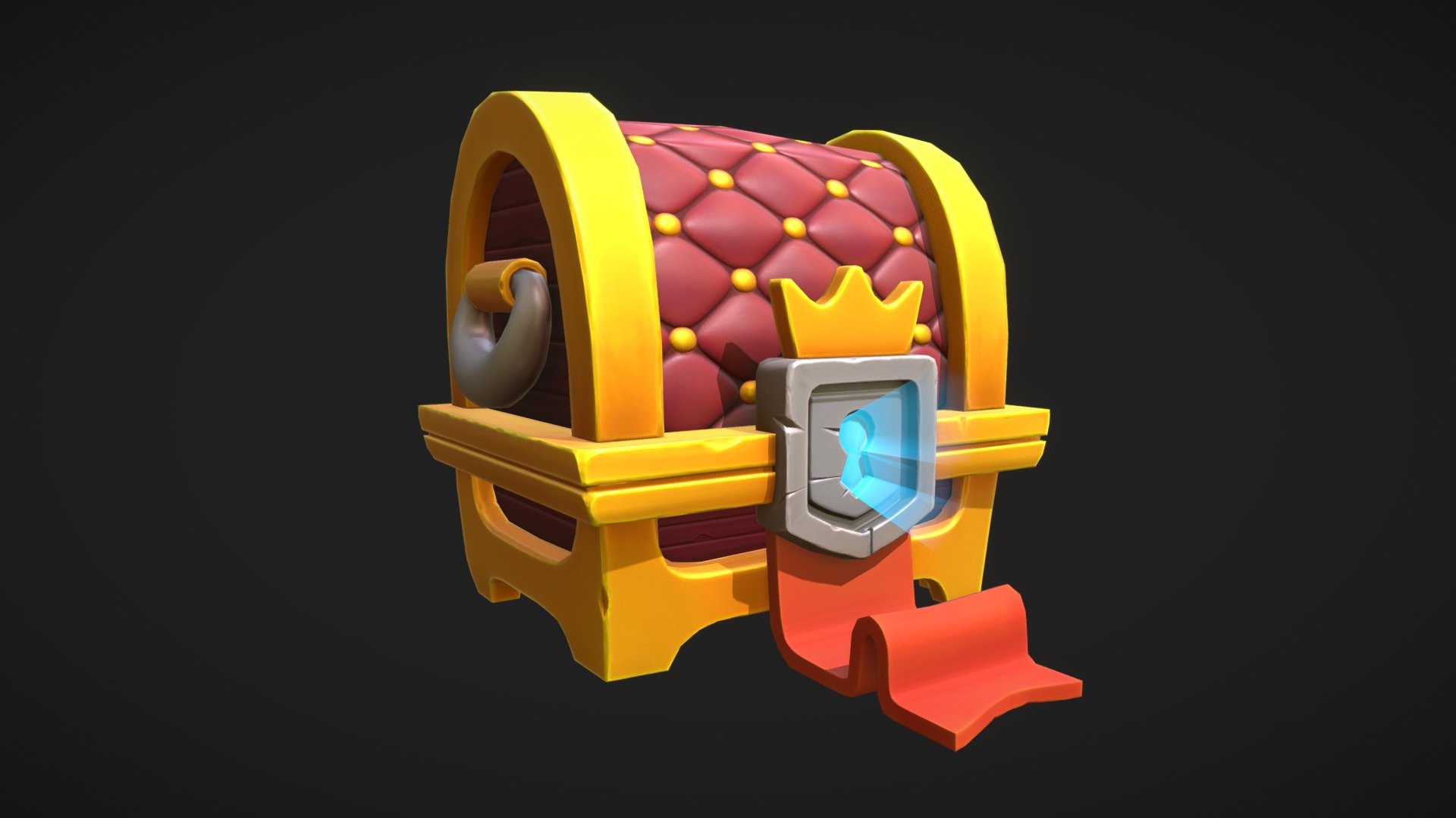 Stylized Golden Chest

The main goal of this project was to follow the 2D concept art and translate the aesthetic to the 3D game-ready low-poly prop.

Feel free to check out my detail breakdowns on https://www.artstation.com/artwork/QrWNG8 
Follow me on Instagram for the future art post: https://www.instagram.com/dycho3d/

The 2D concept art is by Erolin Art, https://www.artstation.com/artwork/J9wBvz, check out Erolin's other amazing arts!

I hope you guys like it! - Stylized Golden Chest - 3D model by Dae Yeon Cho (@dycho3d) 3d model