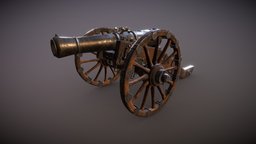 Bronze Cannon bronze, antique, gun, pirates