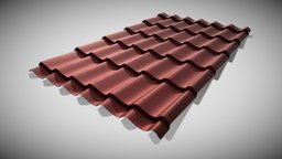 Alexxa cherry red tile metal roofing panel red, cherry, roof, tiles, panel, roofing, roof-tiles