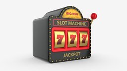Vintage Slot Machine bar, gaming, vintage, fortune, play, casino, machine, win, 777, leisure, luck, bandit, slot, gamble, chance, jackpot, game, 3d, pbr, gold