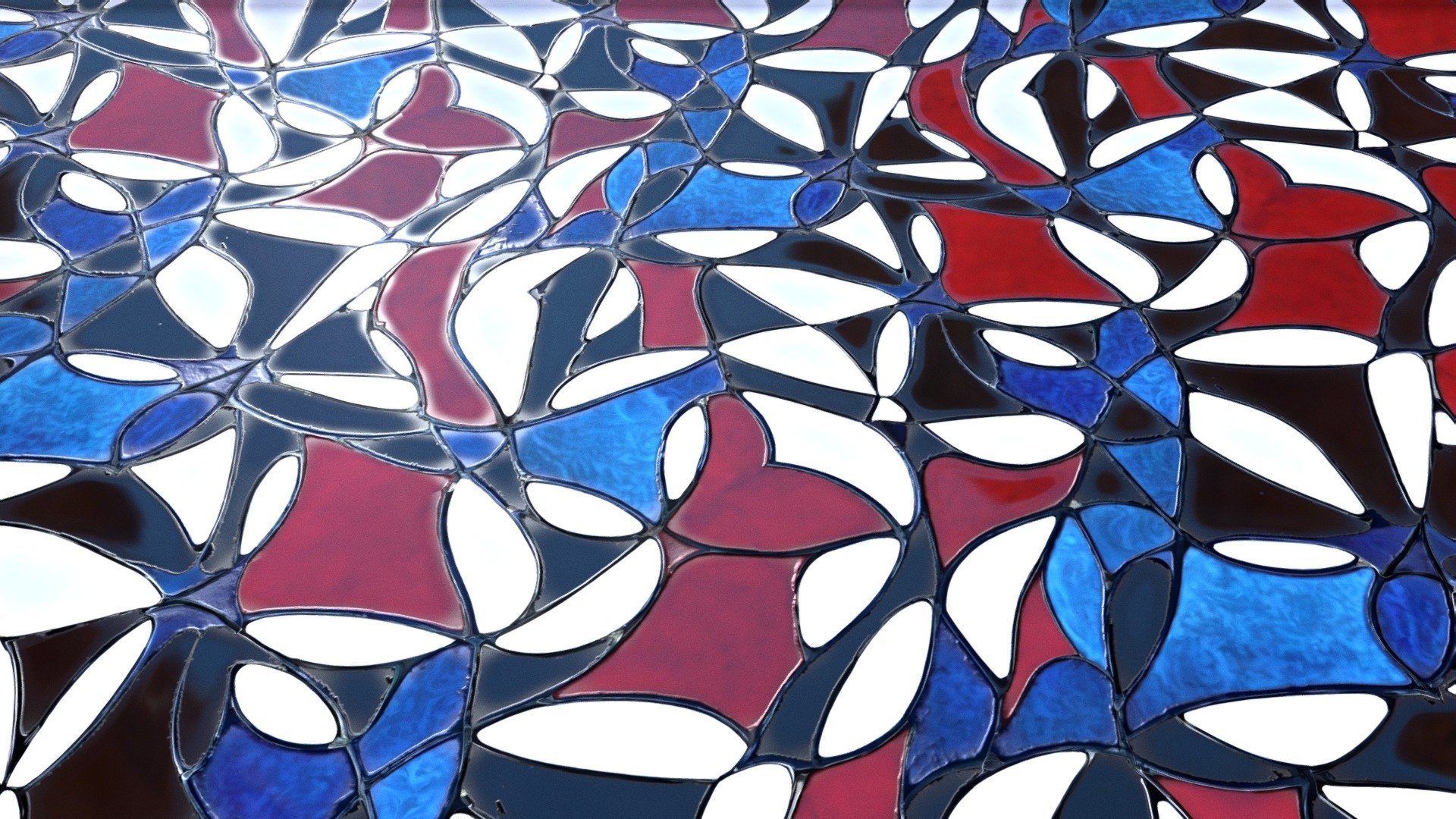 AI-generated 3-colour stained glass texture - 3-colour stained glass texture - Download Free 3D model by Tijerín Art Studio (@tijerin_art) 3d model
